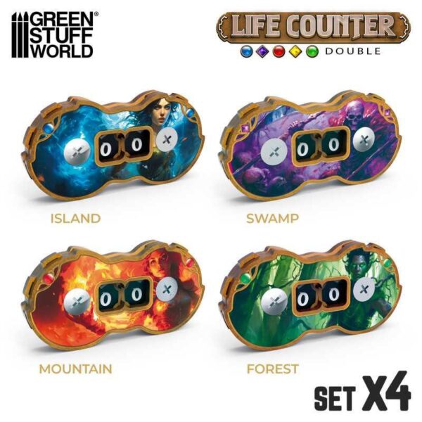 Green Stuff World    Double Life Counters (Set x4) - 8435646519289ES - 8435646519289