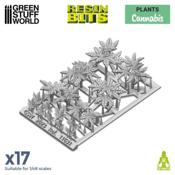 Green Stuff World    3D Printed Set - Cannabis - 8435646511313ES - 8435646511313