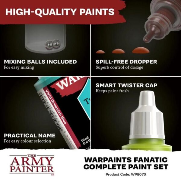 The Army Painter    Warpaints Fanatics Complete Paint Set - AP-WP8070 - 5713799807006