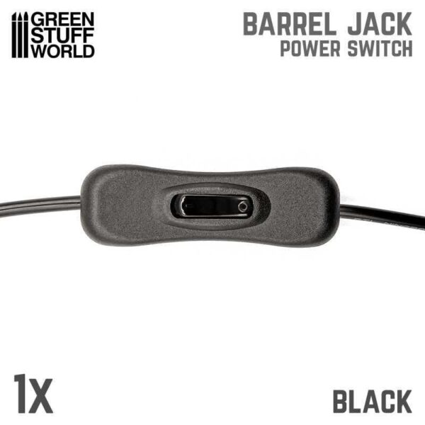 Green Stuff World    Barrel Jack Power Switch - Black - 8435646516608ES - 8435646516608