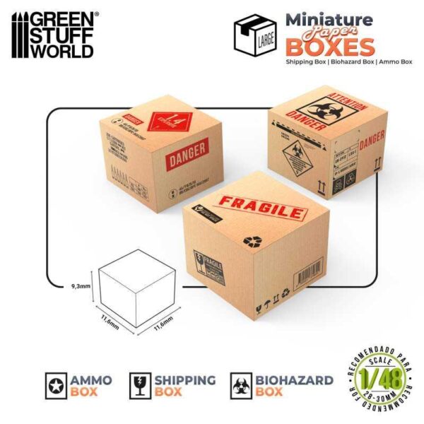 Green Stuff World    Miniature Printed Boxes - Large - 8435646519760ES - 8435646519760