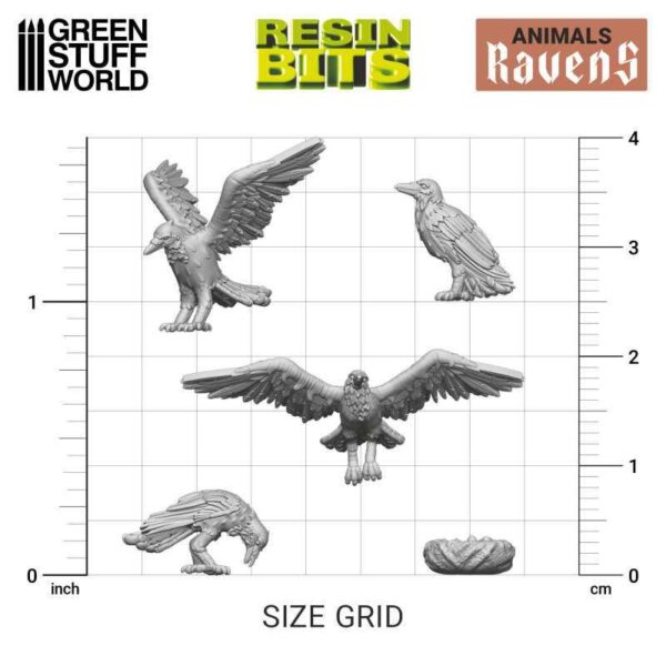 Green Stuff World    3D Printed Set - Ravens - 8435646517933ES - 8435646517971