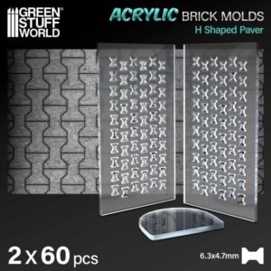 Green Stuff World    Acrylic molds - H Shaped Paver - 8435646520643ES - 8435646520643