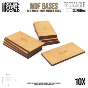 Green Stuff World    MDF Old World Bases - Rectangle 30x60mm - 8435646518510ES - 8435646518510