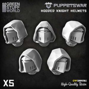 Green Stuff World    PuppetsWar - Hooded Knight Helmets - 5904873424220ES - 5904873424220