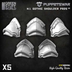 Green Stuff World    PuppetsWar - H.I. Gothic Shoulder Pads V2 - 5904873424497ES - 5904873424497