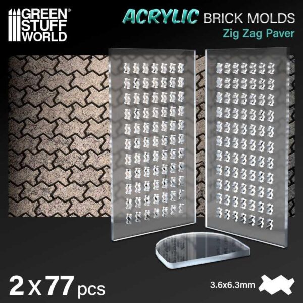 Green Stuff World    Acrylic molds - Zig Zag Pavement - 8435646520629ES - 8435646520629