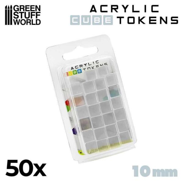 Green Stuff World    Gaming Tokens - Transparent Cubes 10mm - 8435646520186ES - 8435646520186