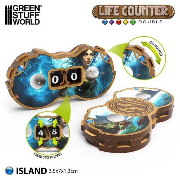 Green Stuff World    Double Life Counters - Island - 8435646519234ES - 8435646519234