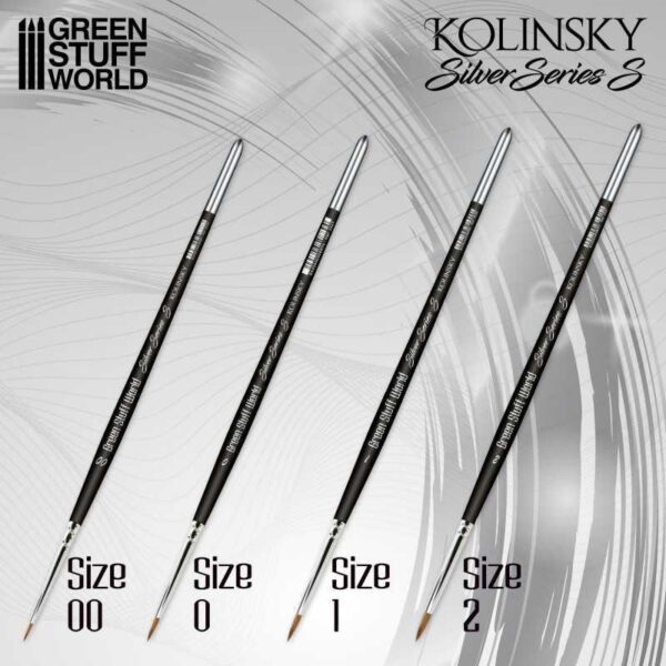 Green Stuff World    Kolinsky Brush Set - Silver Series (Serie-S) - 8435646515571ES - 8435646515571