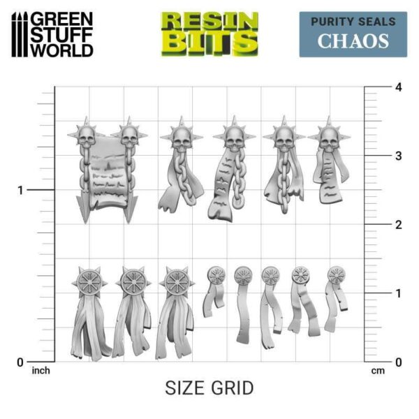 Green Stuff World    3D printed set - Purity Seals - CHAOS - 8435646511320ES - 8435646511320