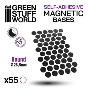 Green Stuff World    Round Magnetic Sheet SELF-ADHESIVE - 28,5mm - 8435646515588ES - 8.43565E+12