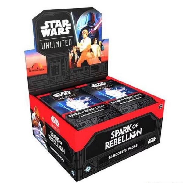 Fantasy Flight Games Star Wars: Unlimited   Star Wars: Unlimited Spark of Rebellion Booster Display (Box of 24) - FFGSWH0102BOX - 84133312217124