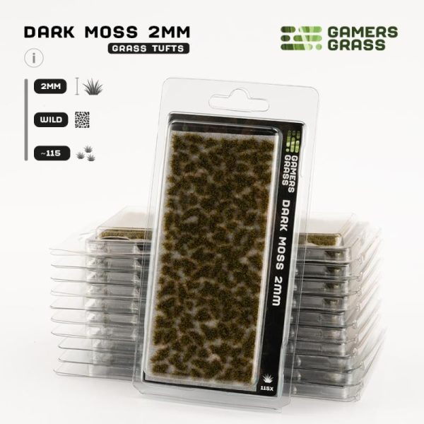 Gamers Grass    Dark Moss - Wild Tufts 2mm (Gamer's Grass Gen II) - GG2-DMO - 738956790866