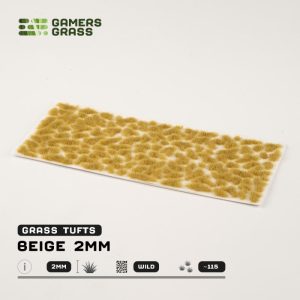 Gamers Grass    Beige - Tiny Tufts Wild 2mm (Gamer's Grass Gen II) - GG2-BEI -
