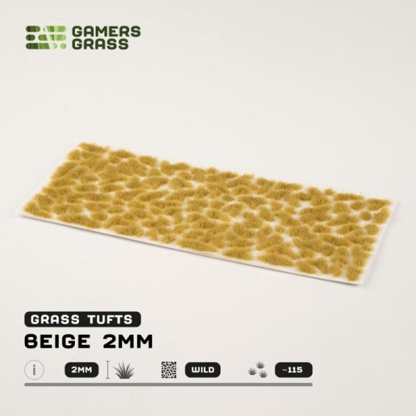 Gamers Grass    Beige - Tiny Tufts Wild 2mm (Gamer's Grass Gen II) - GG2-BEI - 738956790842