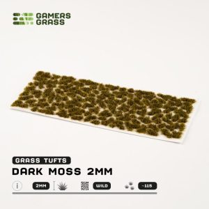 Gamers Grass    Dark Moss - Tiny Tufts Wild 2mm (Gamer's Grass Gen II) - GG2-DMO - 738956790866