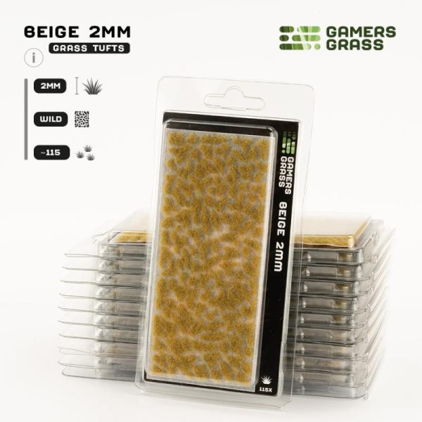 Gamers Grass    Beige - Tiny Tufts Wild 2mm (Gamer's Grass Gen II) - GG2-BEI - 738956790842