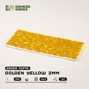 Gamers Grass    Golden Yellow - Tiny Tufts Wild 2mm (Gamer's Grass Gen II) - GG2-GY -