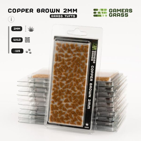 Gamers Grass    Copper Brown - Tiny Tufts Wild 2mm (Gamer's Grass Gen II) - GG2-CB -