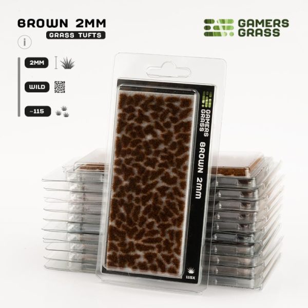 Gamers Grass    Brown - Tiny Tufts Wild 2mm (Gamer's Grass Gen II) - GG2-B - 738956790828