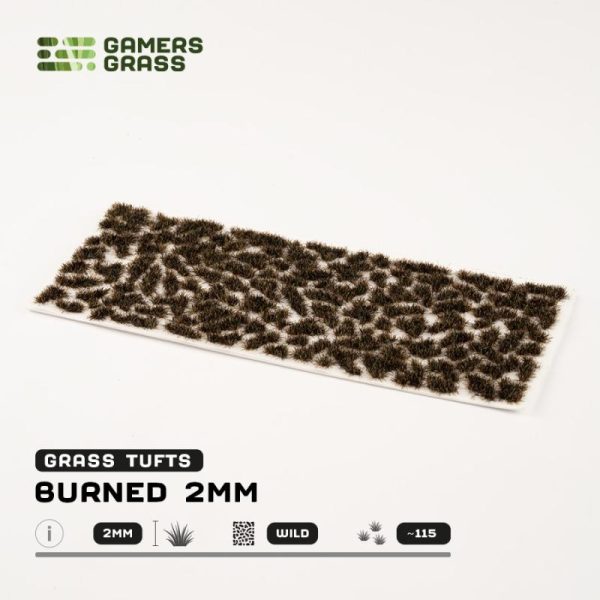 Gamers Grass    Burned - Tiny Tufts Wild 2mm (Gamer's Grass Gen II) - GG2-BUR - 738956790811