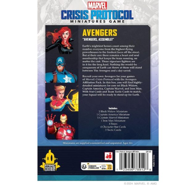 Atomic Mass Marvel Crisis Protocol   Marvel Crisis Protocol: Avengers Affiliation Pack: - FFGCP141 -