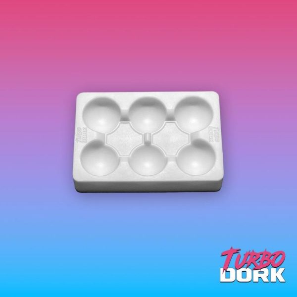 Turbo Dork    Turbo Dork: Small White Non-Stick Silicone Dry Palette - TDK055045 - 850052885045