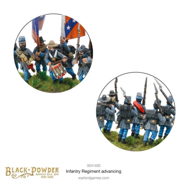 Warlord Games Black Powder   Black Powder American Civil War: Infantry Regiment (Advancing) - 302414005 - 5060572506183