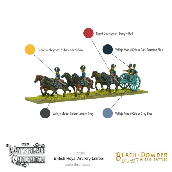 Warlord Games Black Powder   Black Powder Epic Battles: Napoleonic British Royal Horse Artillery Limber - 315120019 - 5060917992855