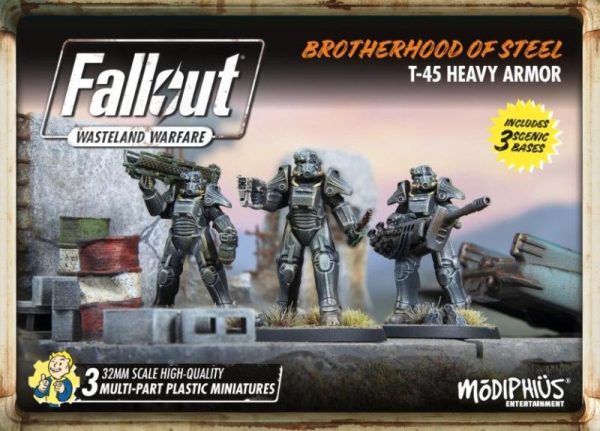 Modiphius Fallout: Wasteland Warfare   Fallout: Wasteland Warfare - Brother of Steel: Heavy Armour (T45) - MUH0190805 -