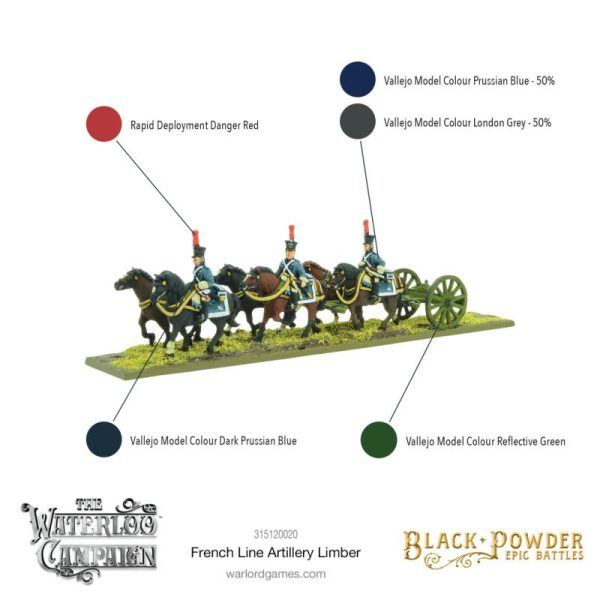 Warlord Games Black Powder Epic Battles   Black Powder Epic Battles: Napoleonic French Line Artillery Limber - 315120020 - 5060917992862