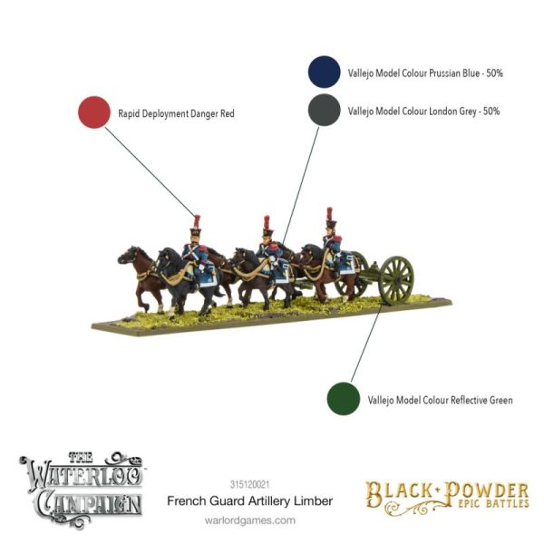 Warlord Games Black Powder Epic Battles   Black Powder Epic Battles: Napoleonic French Guard Artillery Limber - 315120021 - 5060917992879