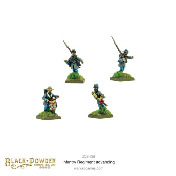 Warlord Games Black Powder   Black Powder American Civil War: Infantry Regiment (Advancing) - 302414005 - 5060572506183