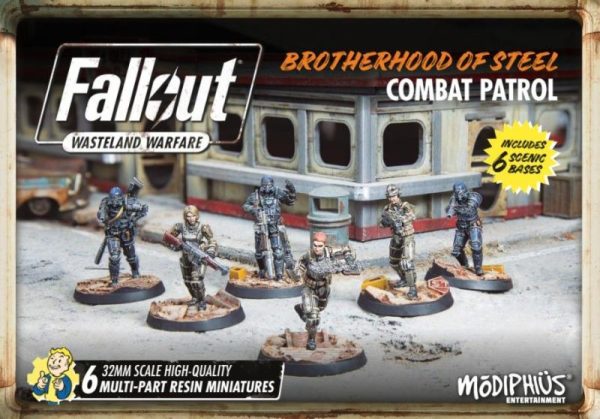 Modiphius Fallout: Wasteland Warfare   Fallout: Wasteland Warfare - Brotherhood of Steel: Combat Patrol - MUH0190804 -