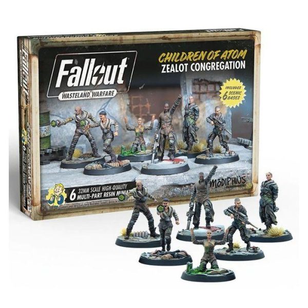 Modiphius Fallout: Wasteland Warfare   Fallout Wasteland Warfare - Children of Atom: Zealot Congregation - MUH052224 -