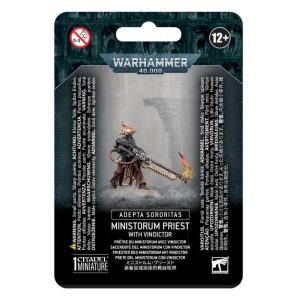 Games Workshop Warhammer 40,000   Adepta Sororitas: Ministorum Priest With Vindictor - 99070108012 - 5011921183616