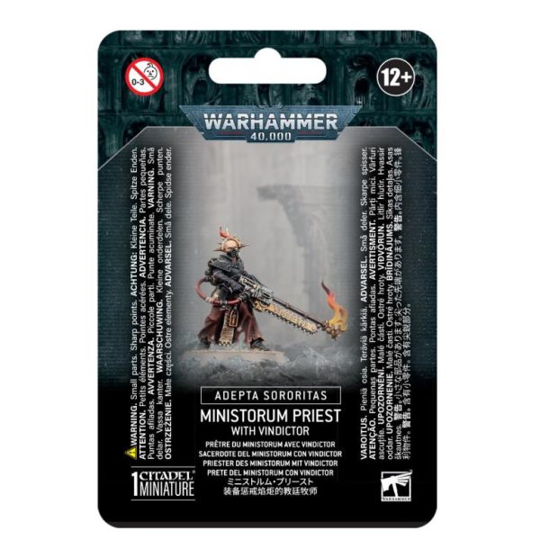 Games Workshop Warhammer 40,000   Adepta Sororitas: Ministorum Priest With Vindictor - 99070108012 - 5011921183616