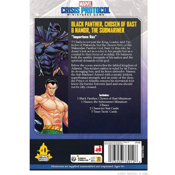 Atomic Mass Marvel Crisis Protocol   Marvel Crisis Protocol: Black Panther, Chosen of Bast & Namor, The Sub-Mariner - FFGCP158 -