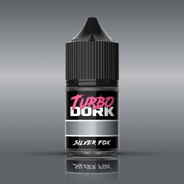 Turbo Dork    Turbo Dork: Silver Fox Metallic Acrylic Paint 22ml Bottle - TDK025717 - 850052885717