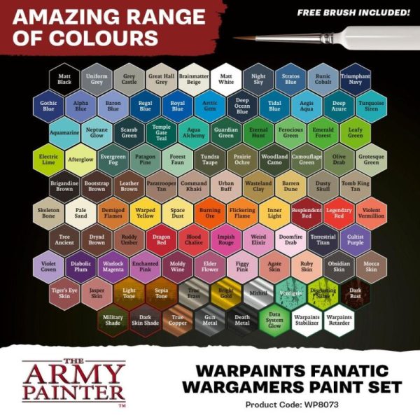 The Army Painter    Warpaints Fanatic Wargamers Paint Set - APWP8073 - 5713799807310