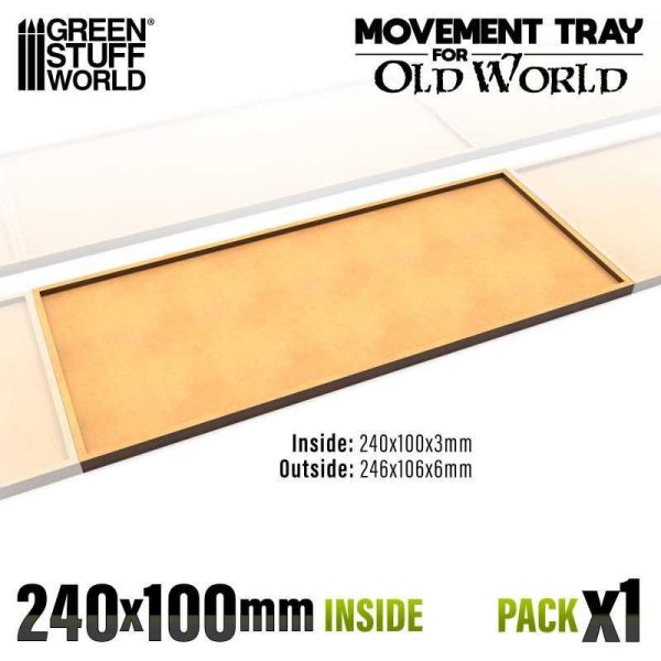 Green Stuff World    MDF Movement Trays - 240x100mm - 8435646522784ES - 8435646522784