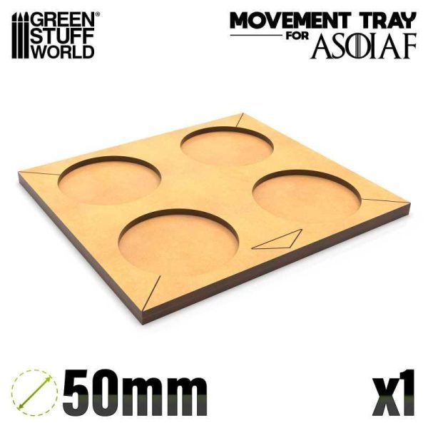 Green Stuff World    MDF Movement Trays ASOIAF - 50mm 4x1 - 8435646520841ES - 8435646520841