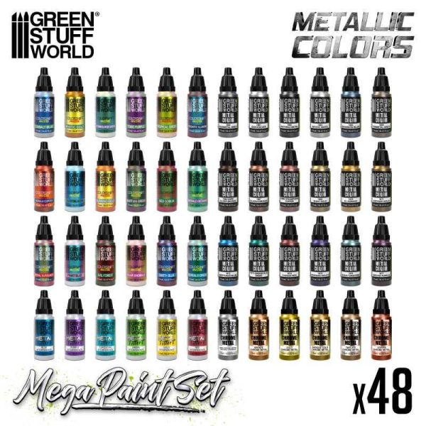 Green Stuff World    Metallics Mega Paint Set - 8435646517612ES - 8435646517612