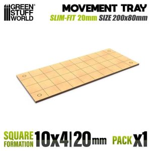 Green Stuff World    MDF Movement Trays - Slimfit Square 200x80mm - 8435646521107ES - 8435646521107