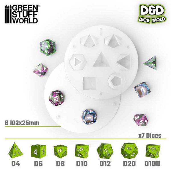 Green Stuff World    Custom DnD dice mold - 8435646520599ES - 8435646520599