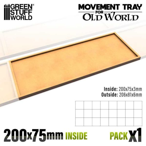 Green Stuff World    MDF Movement Trays - 200x75mm - 8435646522876ES - 8435646522876