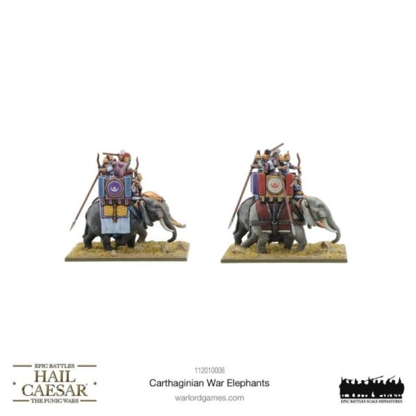 Warlord Games Hail Caesar   Hail Caesar Epic Battles (Punic Wars): Carthaginian War Elephants - 112010006 - 5060917993135