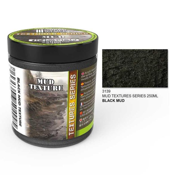 Green Stuff World    Mud Textures - BLACK MUD 250ml - 8435646504995ES - 8435646504995