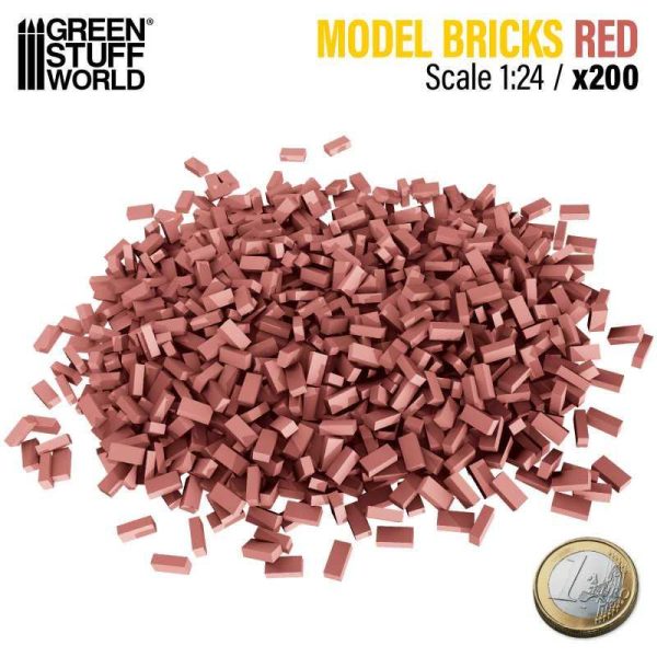 Green Stuff World    Miniature Bricks - Red x200 1:24 - 8436554367139ES - 8436554367139